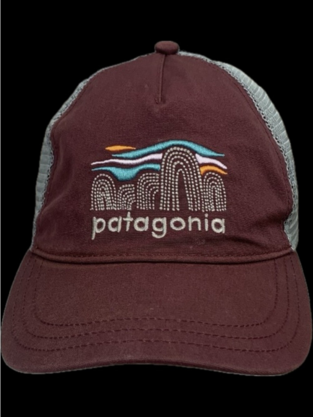 Patagonia Trucker Hat Mesh Snapback maroon Outdoor Cap Unisex